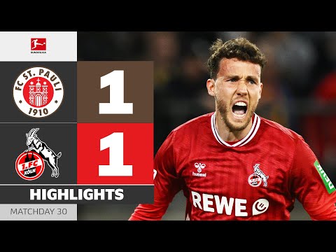 장크트파울리 VS 쾰른 1:1 분데스리가 스포츠하이라이트