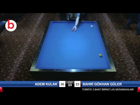 ADEM KULAK & BAHRİ GÖKHAN GÜLER Bilardo Maçı - 2019 - TÜRKİYE 1.LİGİ-1.TUR