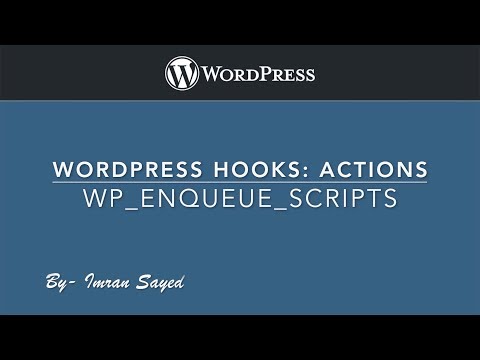 WordPress Hooks Actions wp enqueue scripts Part 4 Example
