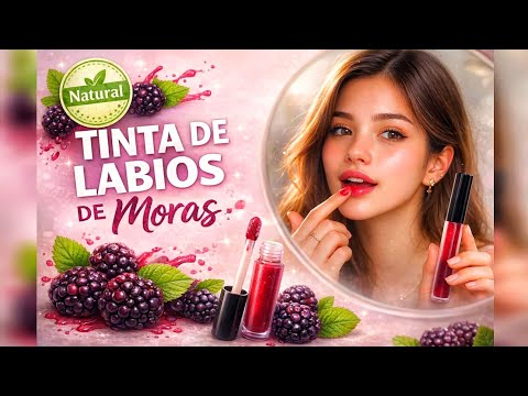 💄 Tutorial TINTA LABIAL natural de MORAS  🍇 Blackberry LIP TINT 💋 LIPSTICK with BLACKBERRIES  ✨
