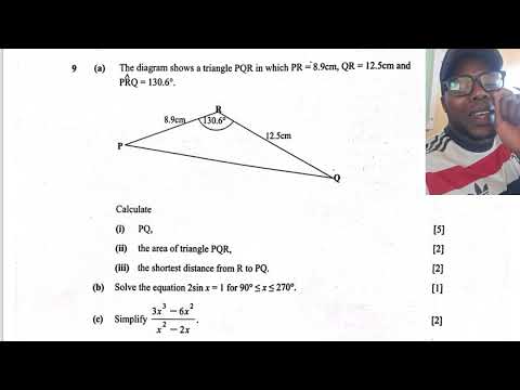 Professor on Trigonometry || Trigonometry 2024 GCE || cosine rule.
