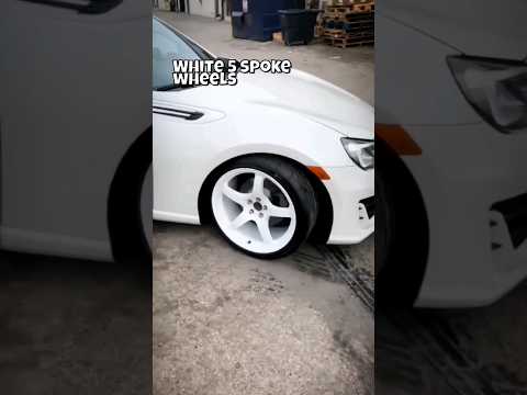White 5 spoke wheels are the famous Rays Gram Lights 57CR #raysgram #rayswheels #wheels #rims