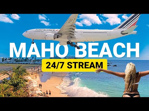 Maho Beach | Sint Maarten | SXM Airport ✈️ LIVE WEBCAM