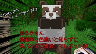 #Minecraft #マイクラ 何も知らずに茶色いパンダに遭遇した話w