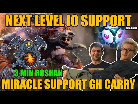 Miracle INSANE Support IO || WITH GH CARRY URSA || 3 MIN Roshan - Dota 2
