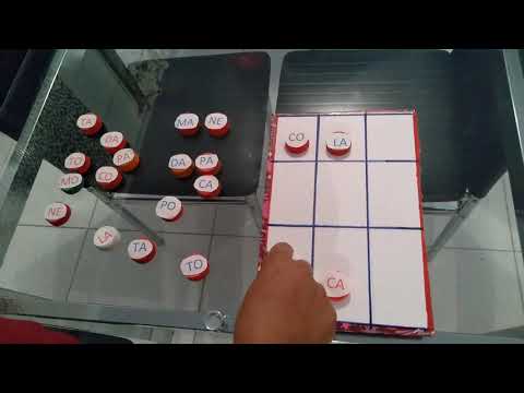 jogo para alfabetização e letramento/ jogo da velha silábico