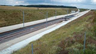 preview picture of video 'Début des travaux de pose des équipements ferroviaires - LGV Rhin Rhône - Juillet 2009'