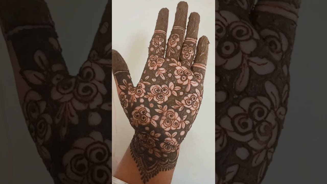 #shorts flower mehndi design🌿🌿🌿🌿#mehndidesign #heenaprajapati easy mehndi design#heenamehndi #viral
