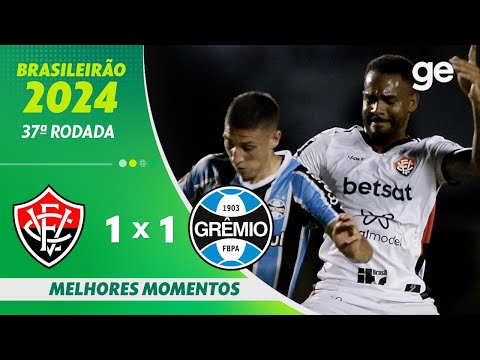 Gols e lances de Vitória x Grêmio