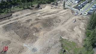 Blasting utilities for a new apartment complex within feet of a major highway