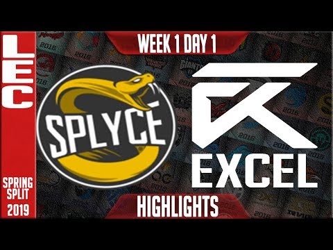 SPY vs XL Highlights | LEC Spring 2019 Week 1 Day 1 | Splyce vs exceL Esports