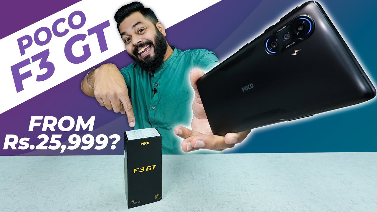 POCO F3 GT Unboxing And First Impressions ⚡ Dimensity 1200,120Hz Turbo AMOLED,Maglev Triggers & More