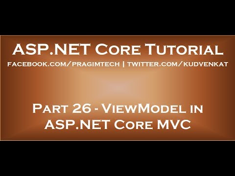 ViewModel in ASP NET Core MVC