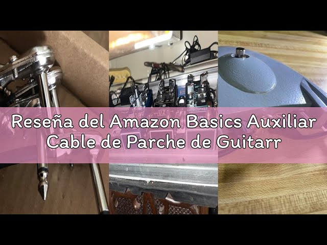 Vídeo relacionado con Amazon Basics Auxiliar Cable de Parche de Guitarra para Pedales de Efectos, Micrófonos Mesas de Mezclas, Amplificadores Conector Angular de 6,35 mm, Bloquea Interferencias, Paquete de 6, 15 cm, Negro