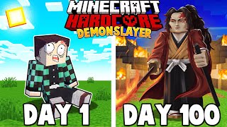 I Survived 100 Days Minecraft DEMON SLAYER, But the Version UPDATES!