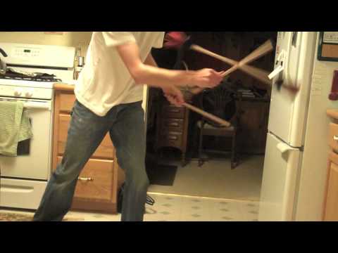 devilstick under the leg flip