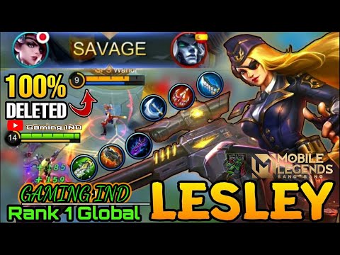 LESLEY PERFECT SAVEGE ON ENEMY BASE!! | LESLEY TOP 1 GLOBAL | BY GAMING IND | MOBILE LEGENDS