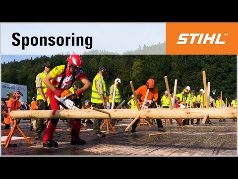 Disziplin Entasten bei der Waldarbeitsmeisterschaft