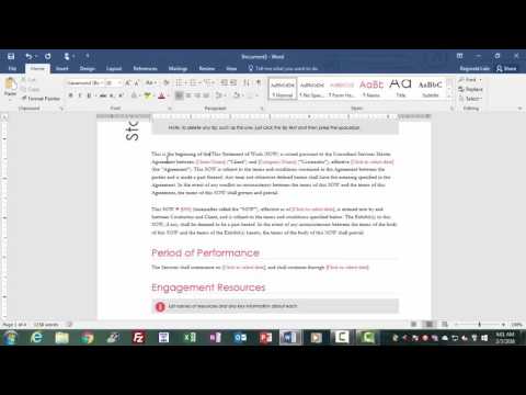 Entering Text in Word