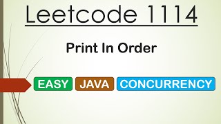 YouTube video 'Leetcode 1114 Print in order (Java Concurrency)'