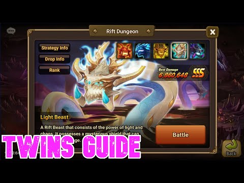Light Rift Beast With Twins! Summoners War