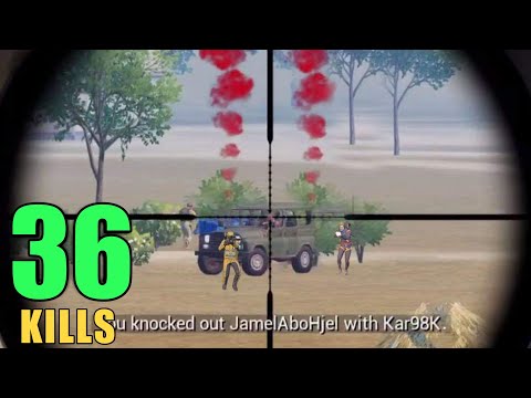 BEST KAR98 KILL IN PUBG MOBILE ?? | 36 KILLS SOLO VS SQUAD