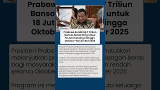Bansos Beras Siap Disalurkan ke 18 Juta Keluarga Penerima Manfaat, Prabowo Beri Dana Rp 7 Triliun