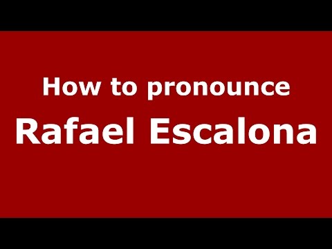 How to pronounce Rafael Escalona (Colombian Spanish/Colombia)  - PronounceNames.com
