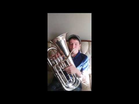 D plays 'Pink Panther' theme on euphonium