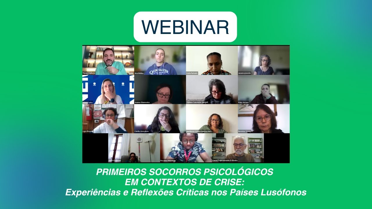 WEBINAR: Primeiros Socorros Psicológicos em Contextos de Crise