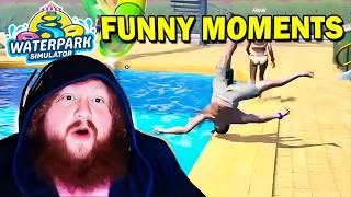 1 Hour of CaseOh Playing Waterpark Simulator! (Funny Moment) #7