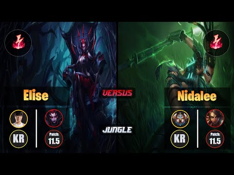 Haru ELISE (Jungle) [Electrocute] VS NIDALEE - Challenger KR Patch 11.5