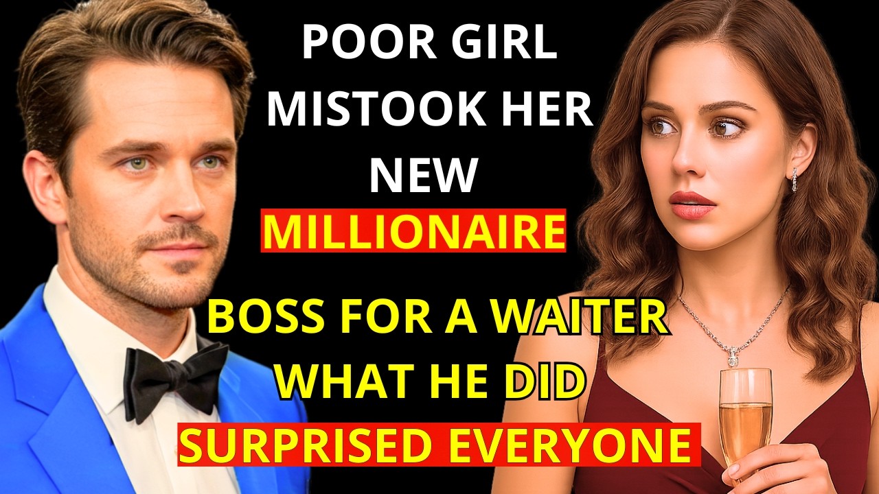 POOR GIRL MISTOOK HER NEW  MILLIONAIRE BOSS FOR A WAITER WHAT HE DID  SURPRISED EVERYONE