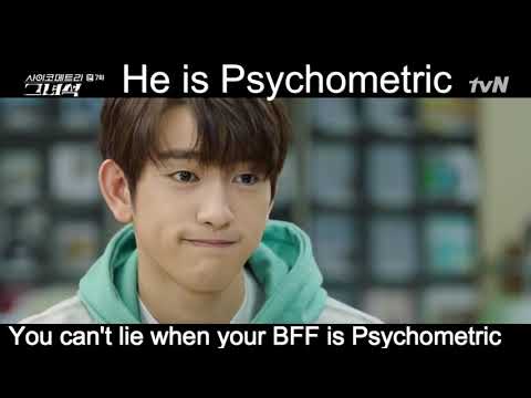 He is Psychometric.You can't lie when your BFF is Psychometric
