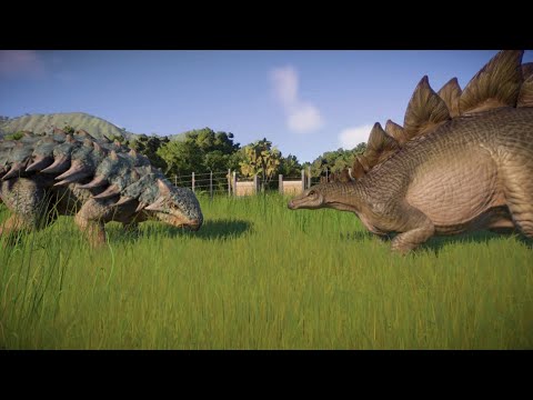 Jurassic World Evolution 2 - Stegosaurus Vs Ankylosaurus (Bumpy)