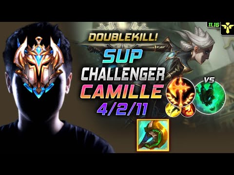 Challenger Camille Support vs Thresh - 챌린저 서폿 카밀 템트리 룬 신파자 정복자 カミール Камилла 青钢影 卡蜜兒 - LOL KR 11.15
