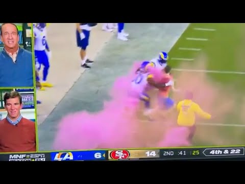 Streaker on Monday Night Football gets dusted and tackled by Bobby Wagner