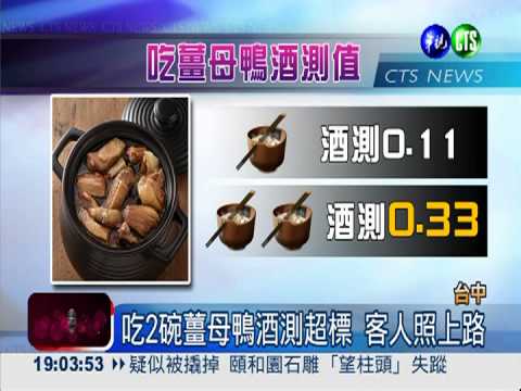 三一酒駕新制! 吃2碗薑母鴨超標