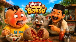 Download lagu ABANG TUKANG BAKSO🍜| Lagu Anak Viral Populer Versi Animasi 3D - Bimo Makan Bakso Pedas Lucu! 😂 🎵 mp3