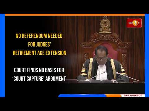 No Referendum Needed for Judges' Retirement Age Extension