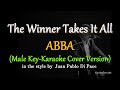 The Winner Takes It All By ABBA Male Key Karaoke Cover Version