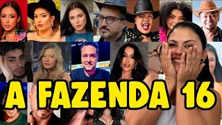 CONHEÇA A LISTA COMPLETA DOS PARTICIPANTES DA FAZENDA 16