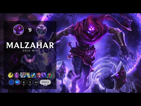 Malzahar Mid vs Kassadin - EUW Master Patch 12.8