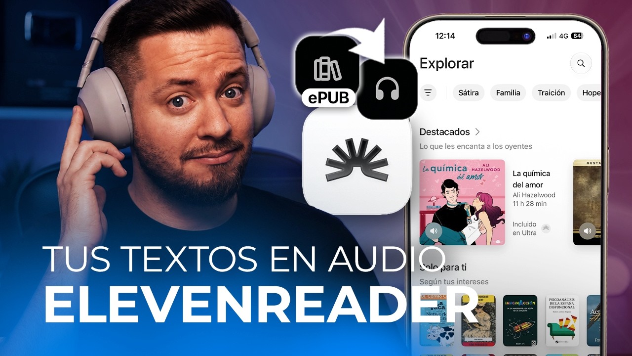 ElevenReader: tus EPUB, PDF y artículos en audio con IA (y no es la voz del iPhone)