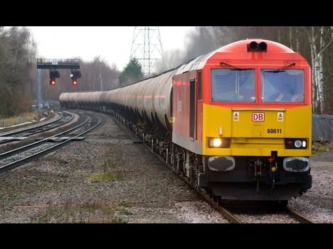 DB Schenker Class 60011 Passing Water Orton Working 6E41 Westerleigh - Lindsey Oil Refinery