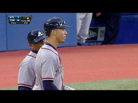 ATL@TOR: Simmons' single scores the Braves' first run