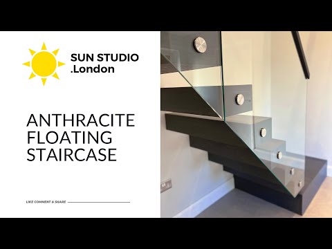 BUILDS: Anthracite Floating Staircase | SUN STUDIO .London