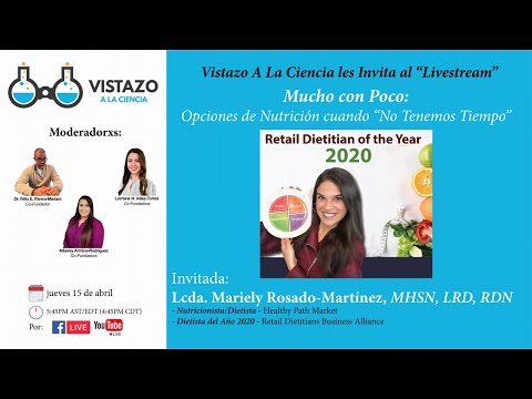 Mucho con Poco: opciones de nutrición cuando "No Tenemos Tiempo"