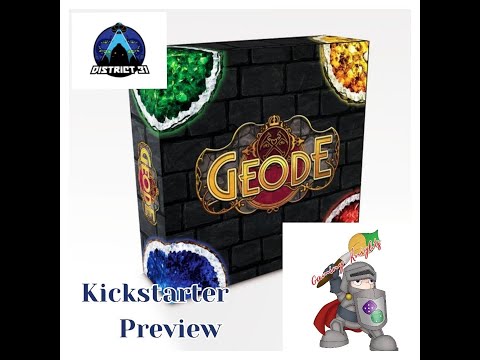 Gamingknights Kickstarter Preview ; We play Geode ( Full playthrough)