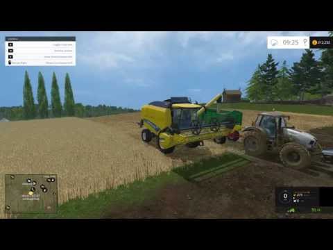 Let's play Farming Simulator 2015 -Volksholm - Episode 2 - Harvesting Rye and selling milk